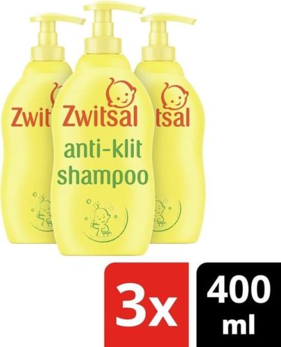 Zwitsal Baby Anti-Klit Shampoo – 3 x 400 ml – Voordeelverpakking