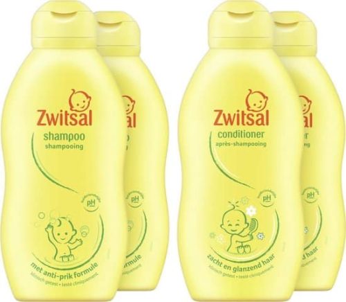 Zwitsal Shampoo & Conditioner – 2 x 200 ml & 2 x 200 ml – Voordeelverpakking